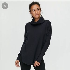 TNA/Aritzia Cowlneck thermal sweater. Size: Small. Colour: Lavender/gray.